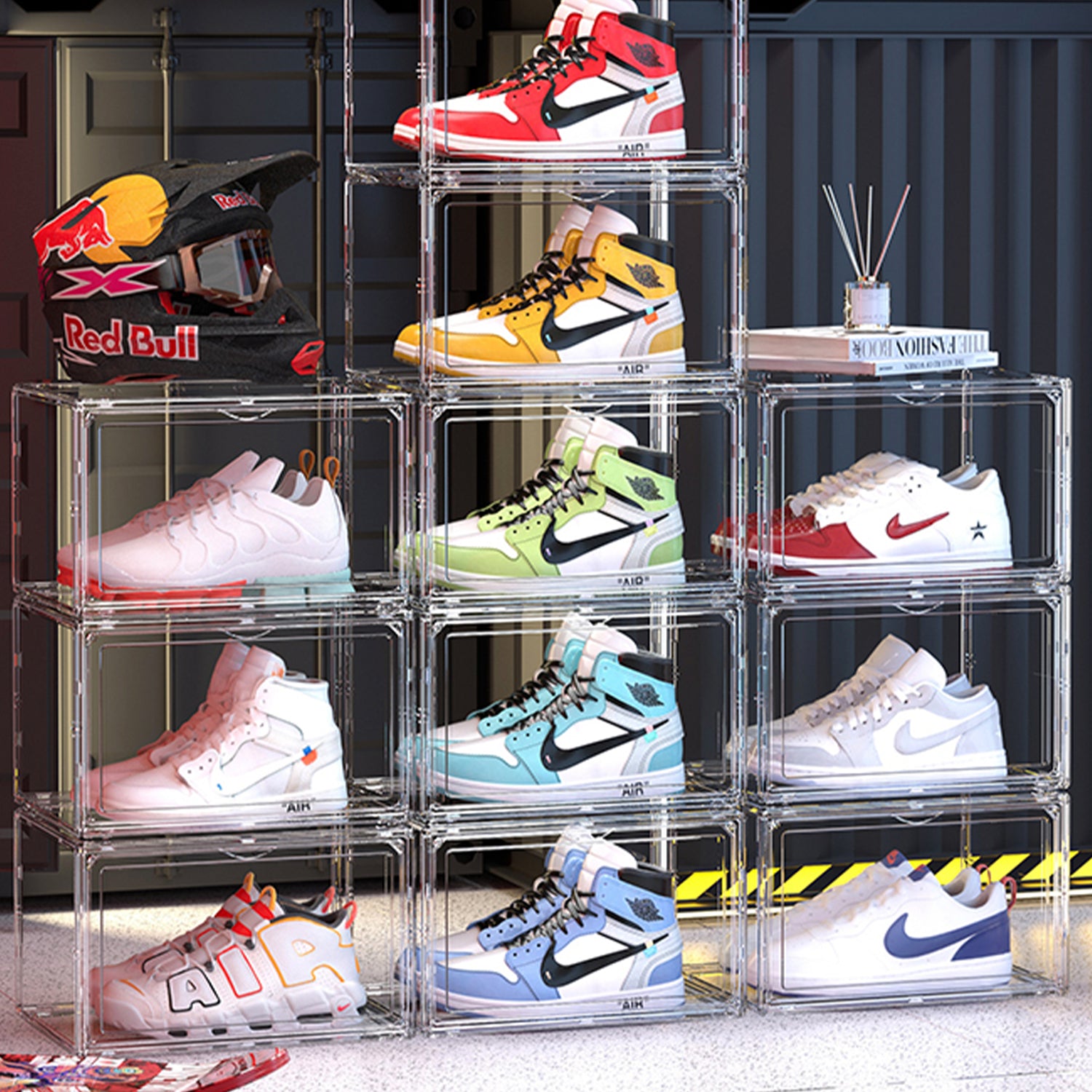 Side View Transparent Sneaker Box